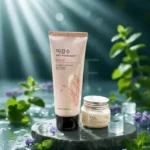 The Face Shop Rice Water Bright Cleanser & Rice Ceramide Moisture Cream – Combo - Image 3